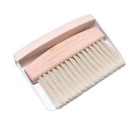 Baoblaze Brosse de Nettoyage Table Balayette Mini Ramasse-miettes Compact Bois Utilisation Polyvalente pour Ateliers Artisanat Bureau Maison, poils en nylon blanc