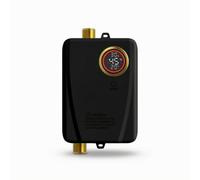 Baoblaze Chauffe eau Instantané Électrique sans Réservoir Chauffe eau de Cuisine Chauffe eau Mural Chauffe eau Compact Corps Rectangulaire Bords Arrondis, Noir