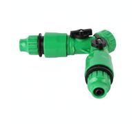 Baoblaze Connecteur d'Arrosage Adaptateur Distribution Valve Robinet Polyvalent Fonction Réglage Compatible Convient au Jardin Serre Balcon Utilisation Extérieure Entretien Plantes, 6 Fen 8/12 Tube