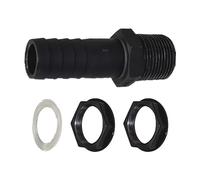 Baoblaze Connecteur de Trop-Plein de Réservoir avec Adaptateur de Tuyau D'Arrosage et Raccord de Base pour Fût Convient Au Transvasement et Réservoir d'eau AQU, 25MM