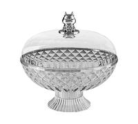 Baoblaze Corbeille à fruits de comptoir, corbeille à fruits, panier de rangement de légumes avec couvercle, présentoir à fruits, assiette à fruits pour, Blanc