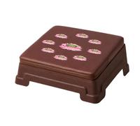 Baoblaze Coussin de Genoux Tabouret à Genoux Banc de Prière Siège Méditation avec Assise Lisse Rembourrée Matériaux PP et Éponge Base Large Antidérapante, Neuf Fleurs De Lotus Améliorées