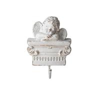 Baoblaze Crochet Muraux Ange Patère Porte-manteau Porte-clés en Résine Sculptée Vintage avec Relief et Finition Vieillie Convient à Entrée Chambre Couloir Décoration Murale Cadeau, Mbk008