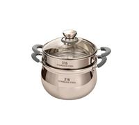 Baoblaze Cuiseur Vapeur En Inox Feux | Compatible Induction cuisson au feu, Marmite Panier Vapeur, Cvercle En Verre, pr Cuisine, Familles, 22CM
