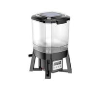 Baoblaze Distributeur Automatique Nourriture pour Poissons Réservoir Transparent 6 litres pour Bassin Extérieur Rechargeable, Distributeur Automatique De Nourriture pour Bassin Solaire CFF-206