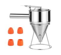 Baoblaze Entonnoir à Pâtisserie En Acier Inoxydable avec Becs Interchangeables Support Démontable Renforcé Commande à Levier Manuel Poignée Confortable Adapté, Diamètre 13cm