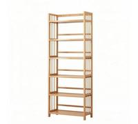 Baoblaze Étagère Bambou Bibliothèque à Trois, 60 Cm Longueur X 23 Cm Largeur X 149.5 Cm Hauteur, Étagère À Livres À Six Niveaux - 60 Cm De Long
