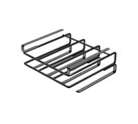 Baoblaze Étagère de Rangement Cuisine Organisateur Acier Inoxydable Conception Gain de Place Installation sans Perçage Adaptée à, Noir, Support De Planche À Découper Et Film Alimentaire 25cm