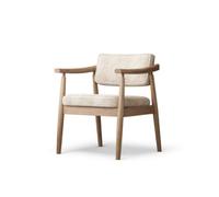 Baoblaze Fauteuil en Tissu Chaise Siège Accoudoirs avec Assise Rembourrée et Dossier en Velours Côtelé Adapté aux Repas en Famille Bureau à Domicile Lecture Balcon Espace d'accueil, Blanc Cassé