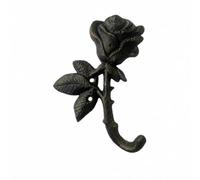 Baoblaze Forme Rose Pratique Patère Rose Murale Élégant Mural En Fer pr Entrée, Noir