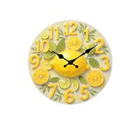 Baoblaze Horloge Murale Silencieuse Bois Ornement Fruit Créatif Pendule Décorative Moderne Artistique Adaptée Chambre Salle à Manger Bureau Intérieur, 20cm