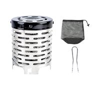Baoblaze Mini Chauffage Accessoire Chauffage Poêle Chauffage Portable Chauffage Extérieur Acier Inoxydable Économie D'Espace Utilisation Facile Convient pour P, Noir