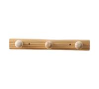 Baoblaze Patères en Bois murales polyvalentes, Robustes, Porte-Manteau, Crochets muraux en Bois pour Garde-Robe, vestiaire, Cuisine, Chambre à Coucher, 3 Crochets
