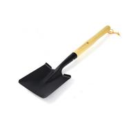Baoblaze Pelle de Jardinage Enfant Pelle Bêche Outil Main Pioche Mini Pelle en Acier Manganèse Manche Bois Ergonomique Légère, Pelle À Tête Carrée Noire avec Manche en Bois Droit