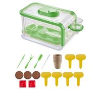 Baoblaze Plateaux de Semis Plateau de Démarrage pour Plantes Boîte de Culture de Fleurs Mini Serre Propagateur avec Couvercle et Système D'Arrosage Fonction Le, Vert