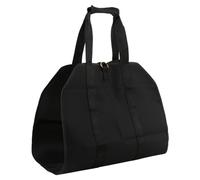Baoblaze Porte-bûches Fourre-Tout Sac à Main Accessoire de Cheminée Support de Sac de Transport de Bois pour Intérieur Sac à Dos Pique, Noir