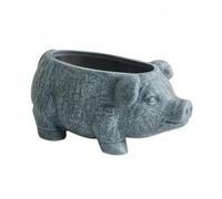 Baoblaze pot Décoratif Cochon Résine Faux Pierre Pot de Fleurs Mini Jardinière Sculpture Animale Compacte Léger Adapté au Bureau Étagère Rebord de Fenêtre Salon 16cm