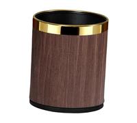 Baoblaze Poubelle de bois, légère, sans couvercle, pour cuisine, salle d'étude, salle de bain, ferme, Bouteille verticale dorée de 10 litres