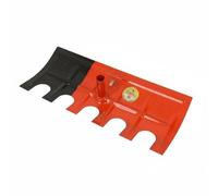 Baoblaze Râteau à Grains Outil Agricole Grattoir Pelle Râteau Pousseur Racloir en Acier au Manganèse Épaissi Tête Courbe Élargie Dents Multiples pour Granges, Bicolore, 65cm