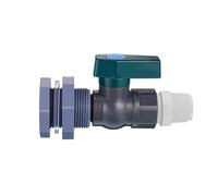 Baoblaze Robinet de Baril de Pluie 3/4 Pouces, Installation Facile, Kit de Dérivation de Baril d'eau, Vannes à Bille pour, Aquariums, Access, 0.75 Pouces Blanc