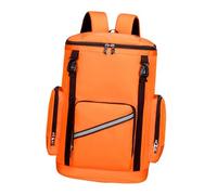 Baoblaze Sac à Dos de Nettoyage Grande Capacité avec Multiples Poches Tissu Oxford Imperméable Bretelles Réglables et Bandes Réfléchissantes pour Rangement Org, Orange