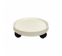 Baoblaze Soucoupe à Roulettes Porte-plante Base Plateau Chariot Support Capacité 55kg pour Bacs Imposants Drainage Efficace et Aération Continue Protection, Blanc Cassé, Intérieur 31cm