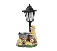 Baoblaze Statue avec Pot Fleurs Amusant | Extérieur, Statue Chien avec Lanterne, Lumineux, Figurine, pour Jardin, Terrasse, Balcon