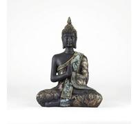 Baoblaze Statue Bouddha Décorative Figurine Sculpture Statuette en Résine aux Détails Sculpés avec Robe Ornementée et Gestuelle de Prière Convient au Salon Bureau Entrée Étagère Méditation 40cm