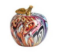 Baoblaze Statue de Figurine de Pomme Graffiti, Ornement de Bureau, Sculpture Moderne en Résine, Pomme Originale Colorée Décorative, Décoration pour Maison, Salle à Manger, Bureau