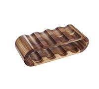 Baoblaze Support Vin en Bois Porte-Bouteilles Casier Présentoir Acacia Sculptée Rangement Horizontal Préservant la Fraîcheur Format Compact pour Comptoirs et