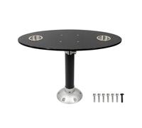 Baoblaze Table Bateau Plateau Acrylique Polyvalent Table Porte-Gobels en Acier Inoxydable Stable pr Rassemblemen Extérieurs, Noir