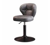 Baoblaze Tabouret Bar Rembourré, Gris, Régulier-385mm-black | Socle Rond En Métal Noir, Tabouret Bar à Piètement Luge, Similicuir Ciré, pour Cuisine