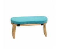 Baoblaze Tabouret de Méditation Banc Siège Coussin Banc de Prière en Bambou avec Assise Confort Housse Zippée Nettoyage Facile et Sangles sous Siège Adapté à, Bleu