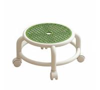 Baoblaze Tabouret Enfant Rotatif Tabouret Roulant Siège Pivotant Tabouret Bas Tabouret Compact en Plastique Maniement Simple pour Enfants et Adultes Adapté aux, Vert Herbe