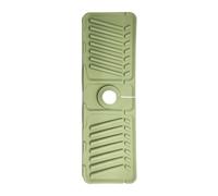 Baoblaze Tapis D'Évier pour Robinet Tapis Absorbant En Silicone pour Robinetterie Égouttoir Souple Antidérapant Entretien Facile Absorption Optimale Adapté à L, Vert