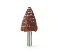 Baoblaze Tête Conique avec Tige 6 Mm Embout de Ponçage Outil de Meulage Accessoire de Polissage Matériau en Toile et Résine Adaptée aux Ateliers Bricolage, 25 6mm/50 Pièces