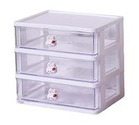 Baoblaze Tiroir de Bureau Organisateur Compartiments Rangé Support de Maquillage Empilable Espace de Rangement Armoire à Bijoux pour Salle de Bain Coiffeuse Ma