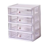 Baoblaze Tiroir de Bureau Organisateur Compartiments Rangé Support de Maquillage Empilable Espace de Rangement Armoire à Bijoux pour Salle de Bain Coiffeuse Ma