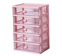 Baoblaze Tiroir de Bureau Organisateur Compartiments Rangé Support de Maquillage Empilable Espace de Rangement Armoire à Bijoux pour Salle de Bain Coiffeuse Ma