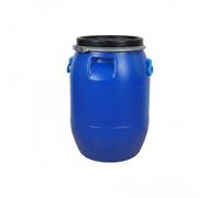 Baoblaze Tonneau Industriel Étanche Tambour à Bride Fût de Stockage Conteneur Réutilisable en HDPE Épaissi avec Système de Fermeture Convenable pour, 60L Bidon À Cerclage en Fer Épaissi