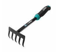 Baoblaze Truelle de Jardinage Truelle Main Pelle Couteau Désherbeur en Acier Carbone Antirouille Poignée Ergonomique Antidérapante Compacte et Légère Adaptée, Râteau Bleu 5 Dents