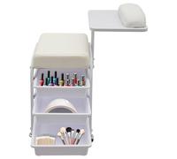 BAOCHADA Chariot de spa portable pour bain de pieds, pédicure et repose-pieds, chariot de manucure pour salon de beauté, avec 3 tiroirs, 4 roulettes universelles et plateau pivotant