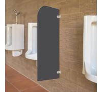 BAOCHADA Cloison d'urinoir WC 90 x 40 cm - Montage mural - Paroi de séparation en acier inoxydable - Pour homme - Noir - Angle rond