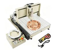 BAOCHADA Fraiseuse 4 axes CNC 6090 2200 W Routeur Gravure Métal | Kit graveur USB, outil de gravure pour sculpture sur bois, sculptures tridimensionnelles, contrôle MACH3