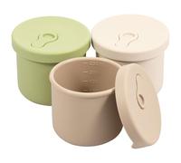 BAODBF Lot de 3 boîtes à déjeuner rondes de 250 ml - Petites boîtes de conservation rondes avec couvercle - Pour la cuisine, le pique-nique