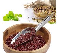 BAOFUYA Cuillère à Glace en Acier Inoxydable, Cuillère à Nourriture de 8 Oz avec Poignée Ergonomique, Pelle à Farine Polyvalente pour la Cuisine, le Bar, les Fêtes, les Grains de café, les Fruits