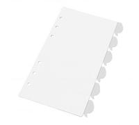 BAOFUYA Intercalaires à Feuilles Mobiles A6, Intercalaires d'Index de Classeur à Onglets Extractibles en Plastique PP Résistant à l'eau, Pages de Séparation pour Classeurs Planificateurs A6 à