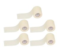 BAOFUYA Ruban d'emballage de Tuyau en PVC 6 Cm, Ruban de Liaison d'isolation pour Tube de Climatiseur, PVC Ignifuge et Anti-vieillissement Résistant à l'huile, Paquet de 5 Rouleaux pour les (Beige)