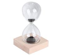 BAOFUYA Sablier de Sable en Verre Magnétique de Bureau, Base en Bois Exquise, Décoration Artistique pour la Maison, le Salon et le Bureau, 14x7,5 Cm