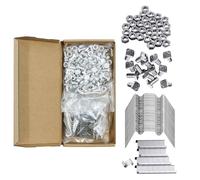 Baogaier Clips de Fixation Vitrage Inox Réparation Serre Accessoires Kit 200PCS Clips de Fil Type W Clips de Chevauchement Type Z Écrous en Boulons en Aluminium pour Serre Jardin Vitre Remplacement